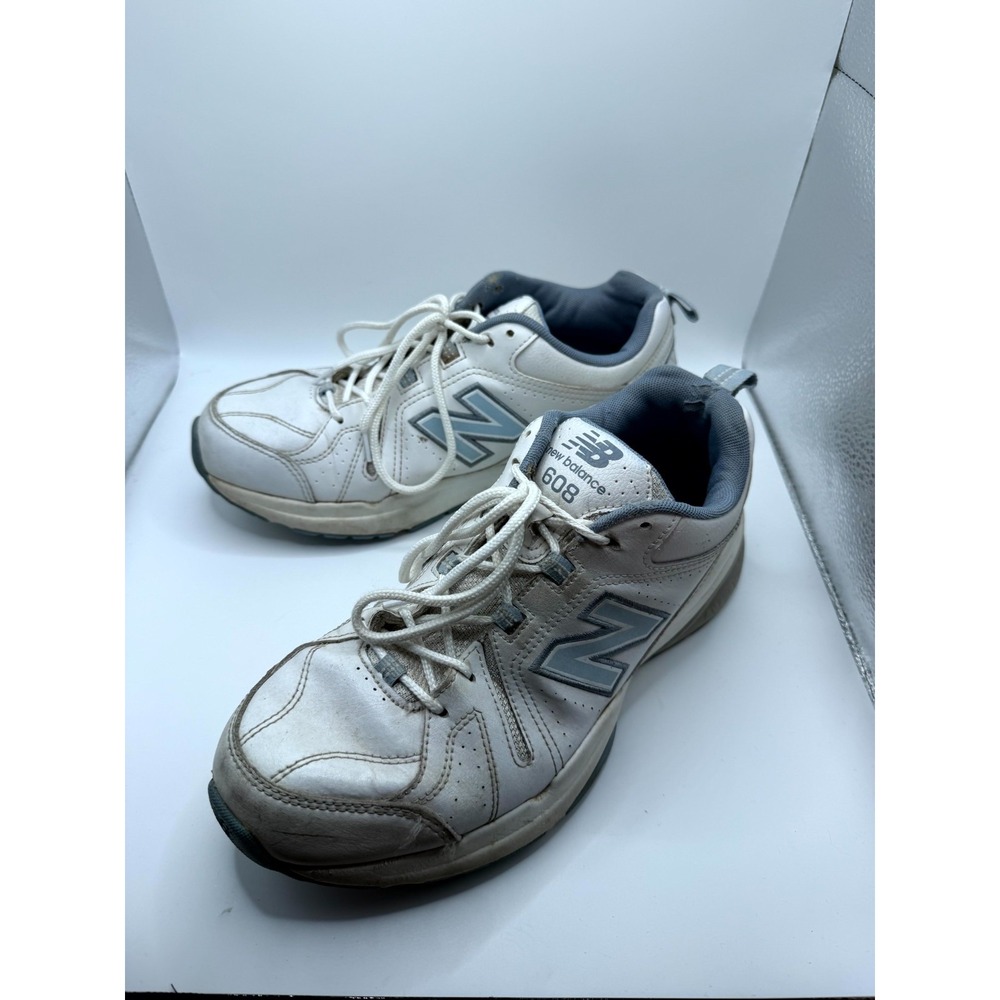 New Balance 608v5 Womens 10 D Sneakers White Leather Training Shoes WX608WT5